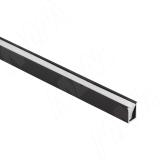 Профиль FМ9, врезной, черный, для ленты шириной 5мм, для гибкого рассеивателя, L-3000 LSP-FM9-ALU-3-BL, фото 1