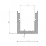 Профиль SM9, накладной узкий, для ленты с основанием 5мм, черный, 7,5х8мм, L-2000 LSP-SM9-ALU-2000-BL, фото 3