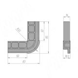 LUMINOR Уголок для сборки рамочного профиля B459, серебро LSPA-B460-CON, фото 2