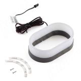 PRISM Светодиодный светильник точечный овальный, серый, 12V, нейтральный белый 4000К, 3.5W PR12-ONO-115-GR-NW4, фото 1