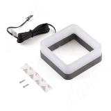 PRISM Светодиодный светильник точечный квадратный, серый, 12V, нейтральный белый 4000К, 3.5W PR12-QNO-90-GR-NW4, фото 1