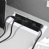 POP-UP выдвижной блок розеток, 265*118 мм, 3 розетки, белый PU-S-3S-WH, фото 2