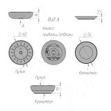 SMART,  Пульт дистанционного управления контроллером для монохромной или CCT ленты, с колесом прокрутки, c круглым магнитным креплением, белый, 2.4 ГГ RE-RND-S-CCT-R-WH, фото 2