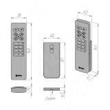 SMART,  Пульт дистанционного управления контроллером для монохромной, CCT ленты, 4 зоны, магнитное крепление, 2.4 ГГц RE-S-CCT-R-4Z-BL, фото 2