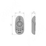 SMART,  Пульт дистанционного управления контроллером для монохромной или CCT ленты, с вращающимся колесом, 4 зоны, 2.4 ГГц RE-S-CCT-R-4Z-WH, фото 2