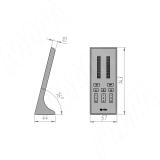SMART,  Пульт дистанционного управления контроллером для  ленты CCT,  сенсорный, вертикальный, 3 зоны, 2.4 ГГц RE-TT-CCT-R-3Z-BL, фото 1