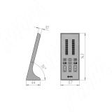 SMART,  Пульт дистанционного управления контроллером для  лент RGB/RGBW/RGBCCT,  сенсорный, вертикальный, 3 зоны, 2.4 ГГц RE-TT-RGBCCT-R-3Z-BL, фото 1