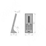 SMART,  Пульт дистанционного управления контроллером для монохромной ленты, сенсорный, вертикальный, 3 зоны, 2.4 ГГц RE-TT-S-R-3Z-BL, фото 1