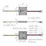 Выключатель для зеркала на взмах, диммируемый, обогрев, 1 кнопка, 24В SW1-MR-MS-D-W, фото 1