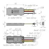 Выключатель для зеркала сенсорный, диммируемый, обогрев, для ленты CCT, электронные часы, 2 кнопки, 12/24В SW1-MR-TS-D-W-CCT-C, фото 1