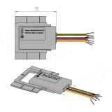 Выключатель для зеркала сенсорный, диммируемый, обогрев, для ленты CCT, 2 кнопки, 12/24В SW1-MR-TS-D-W-CCT, фото 3