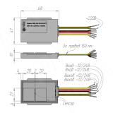 Выключатель для зеркала сенсорный, диммируемый, обогрев, для ленты CCT, 2 кнопки, 12/24В SW1-MR-TS-D-W-CCT, фото 1