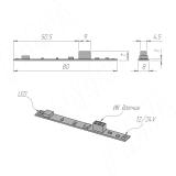 Выключатель на взмах, диммируемый, для установки в профиль, ширина 8 мм, 12/24V, 60/120W SW1-MS-D-PR-8, фото 1