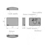 Датчик инфракрасный (IR) на преграду/на взмах руки, беспроводной,  диммируемый, накладной, цвет черный, с крепежом SW1-RC-DS/MS-R, фото 1
