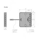 Выключатель инфракрасный (IR) на преграду, беспроводной,12/24В, 60/120Вт, IP20, врезной/накладной, цвет черный, с крепежом SW1-RC-DS-R-BL, фото 3