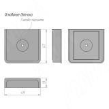 Датчик инфракрасный (IR) на преграду, беспроводной, врезной/накладной, цвет черный, с крепежом SW1-RC-DS-R, фото 2