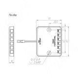 Выключатель кнопочный беспроводной, диммируемый, 12/24В, 60/120Вт, IP20, цвет черный, с крепежом SW1-RC-PB-R-BL, фото 3