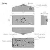 Выключатель инфракрасный (IR) на движение, беспроводной, диммируемый,12/24В, 60/120Вт, IP20, накладной, цвет черный, с крепежом SW1-RC-PIR-R-BL, фото 2