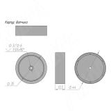 Выключатель сенсорный беспроводной, диммируемый, 12/24В, 60/120Вт, IP20, врезной/накладной, цвет черный, с крепежом SW1-RC-TS-R-BL, фото 2