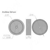Датчик сенсорный беспроводной, диммируемый, врезной/накладной, цвет черный, с крепежом SW1-RC-TS-R, фото 2