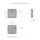 Датчик сенсорный беспроводной, диммируемый, накладной, цвет черный, с крепежом SW1-RC-TS, фото 1