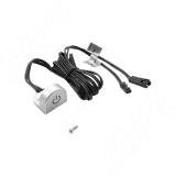 Выключатель сенсорный диммируемый, угловой монтаж, хром матовый, 12/24V, 36/72W SW1-TS-CM-1MCR, фото 1