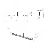 Выключатель сенсорный, диммируемый, для установки в профиль, ширина 5 мм 12/24В, 60/120Вт SW1-TS-D-PR-5, фото 1