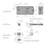 Выключатель инфракрасный (IR) на преграду, врезной, черный, 220V, 250W SW2-DS-FM-1BL, фото 1