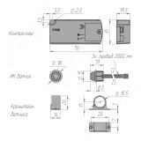 Выключатель инфракрасный (PIR) на движение, черный, 220V, 250W SW2-PIR-1BL, фото 1