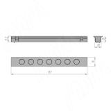 TRACK Светильник трековый линейный светодиодный, модуль, 7 точек, 117 мм, антрацит, 24 В, нейтральный белый 4000К, 7 Вт TK24-SP-7DT-NW7-AN, фото 2