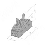 Клемма соединительная, 2 порта, разная полярность TML-2-2-DP-GR, фото 2