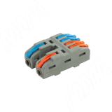 Клемма-разветвитель соединительная, 2 входа, 4 выхода,разная полярность TML-2-4-DP-GR, фото 1