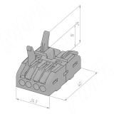 Клемма-разветвитель соединительная, 2 входа, 4 выхода,разная полярность TML-2-4-DP-GR, фото 2