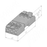 Клемма соединительная, 3 порта, разная полярность, разъемная TML-3-3-DP-DE-TR, фото 1