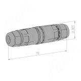 Клемма соединительная в корпусе, 3 порта, разная полярность, IP68 TML-3-3-DP-IP68, фото 3