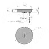 WIZ беспроводное зарядное устройство, врезное, d=74 мм, черный, 12V, 15W WCH-60-1W-BL, фото 5
