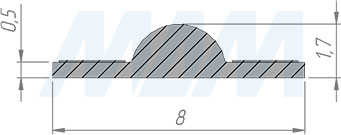 Размеры светодиодной ленты LUX COB, 528 диодов, 24V, свободная резка, CRI 90, IP20, 10W/1м (артикул LS24-COB-FC-10)