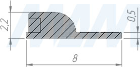 Размеры светодиодной ленты LUX COB, 480 диодов, 24V, боковое свечение, свободная резка, CRI 90, IP20, 10W/1м (артикул LS24-COB-SVFC-10)
