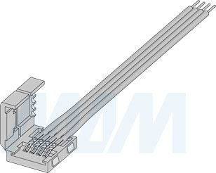 Коннектор STANDART для ленты 10 мм RGB, к блоку питания, провод 150 мм (артикул LSA-10R4-ST-SP-15-20)