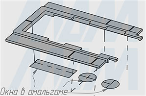 Приклейка монтажной планки сенсорного диммируемого выключателя для зеркала, обогрев, для ленты CCT, электронные часы, 2 кнопки, 12/24В (артикул SW1-MR-TS-D-W-CCT-C)