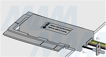 Установка  сенсорного диммируемого выключателя для зеркала, обогрев, для ленты CCT, электронные часы, 2 кнопки, 12/24В (артикул SW1-MR-TS-D-W-CCT-C)