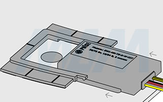 Установка выключателя для зеркала сенсорного диммируемого с обогревом  для ленты CCT, 2 кнопки, 12/24В (артикул SW1-MR-TS-D-W-CCT), чертеж 4