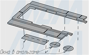 Приклейка монтажной планки сенсорного диммируемого выключателя для зеркала, обогрев, электронные часы, 2 кнопки, 12/24В (артикул SW1-MR-TS-D-W-C)
