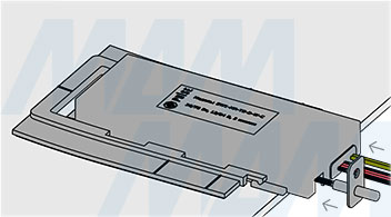 Установка  сенсорного диммируемого выключателя для зеркала, обогрев, электронные часы, 2 кнопки, 12/24В (артикул SW1-MR-TS-D-W-C)
