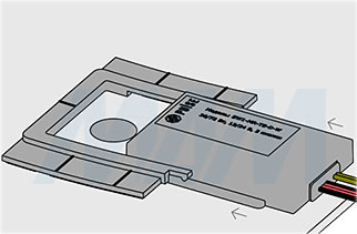 Установка  сенсорного диммируемого выключателя для зеркала, обогрев, 2 кнопки, 12/24В (артикул SW1-MR-TS-D-W)