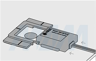 Установка  сенсорного диммируемого выключателя для зеркала, 1 кнопка, 12/24В (артикул SW1-MR-TS-D)