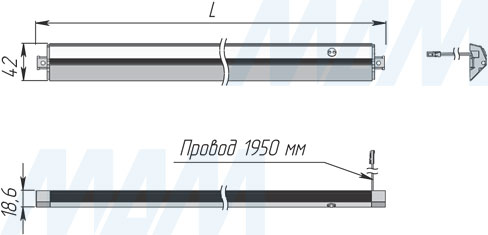 Размеры светодиодного светильника TARGA (артикул TA12)