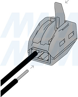 Установка соединительной 2-контактной клеммы (артикул TML-2-OP-GR)