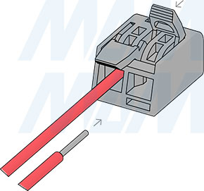 Установка соединительной 2-контактной клеммы (артикул TML-2-OP-TR)