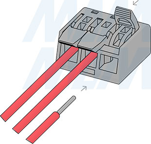 Установка соединительной 3-контактной клеммы (артикул TML-3-OP-TR)